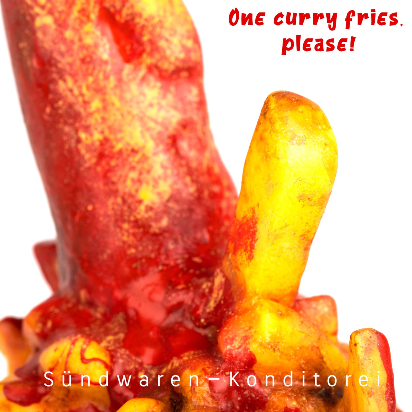 Einmal Curry Pommes, bitte! - unser Silikondildo für den großen Hunger Sündwaren-Konditorei
