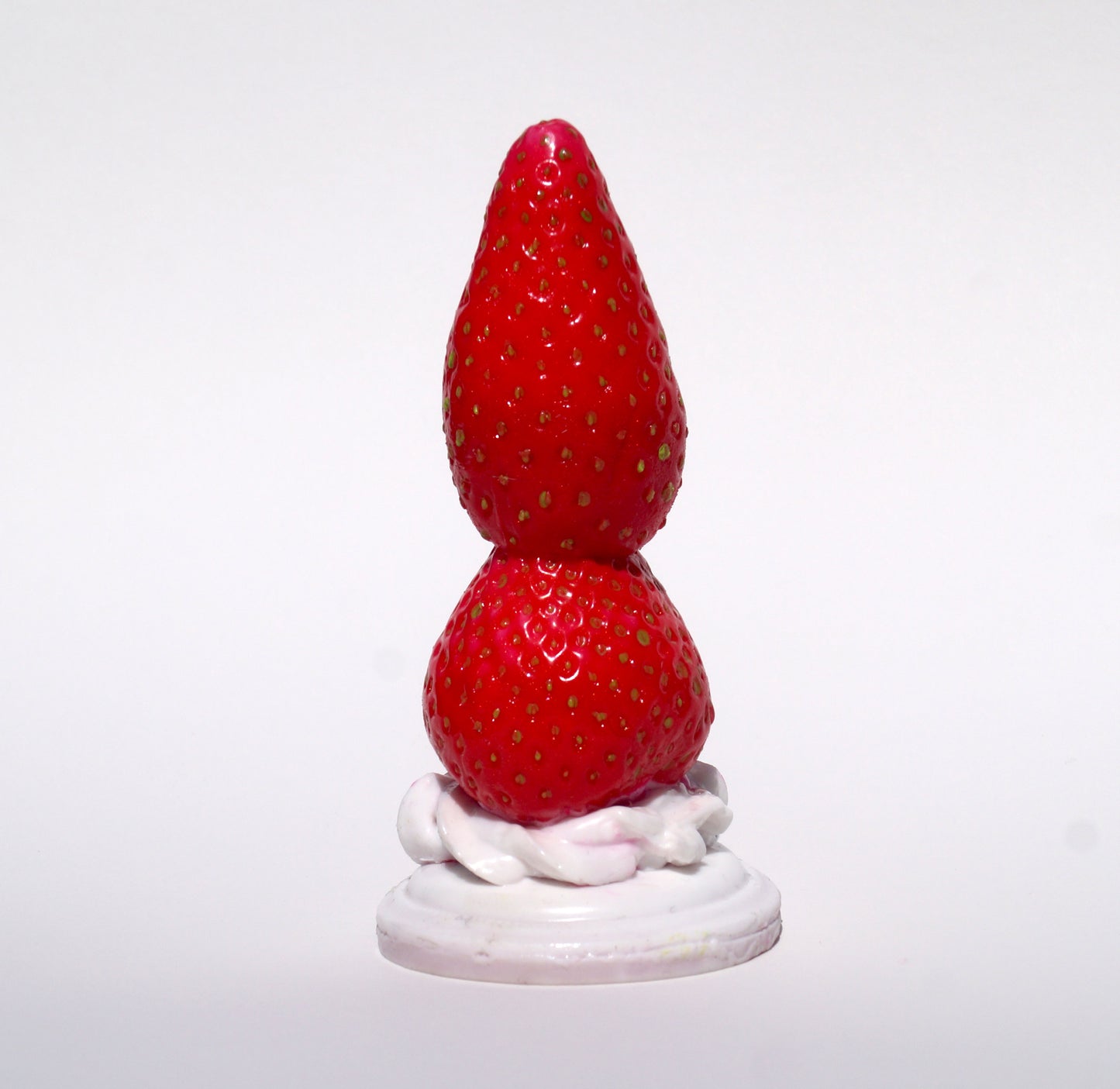 strawberry plug dildo handpainted