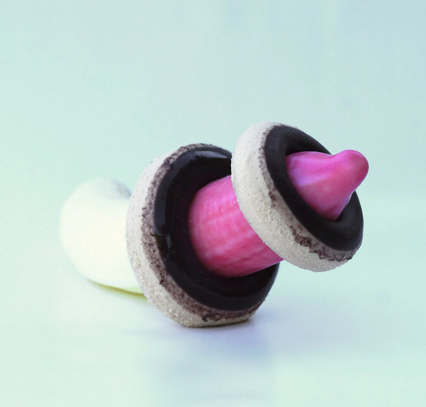 Donut supersoft, Doppelpack in zwei Größen - handgefertigter Silikon-Penisring Sündwaren-Konditorei