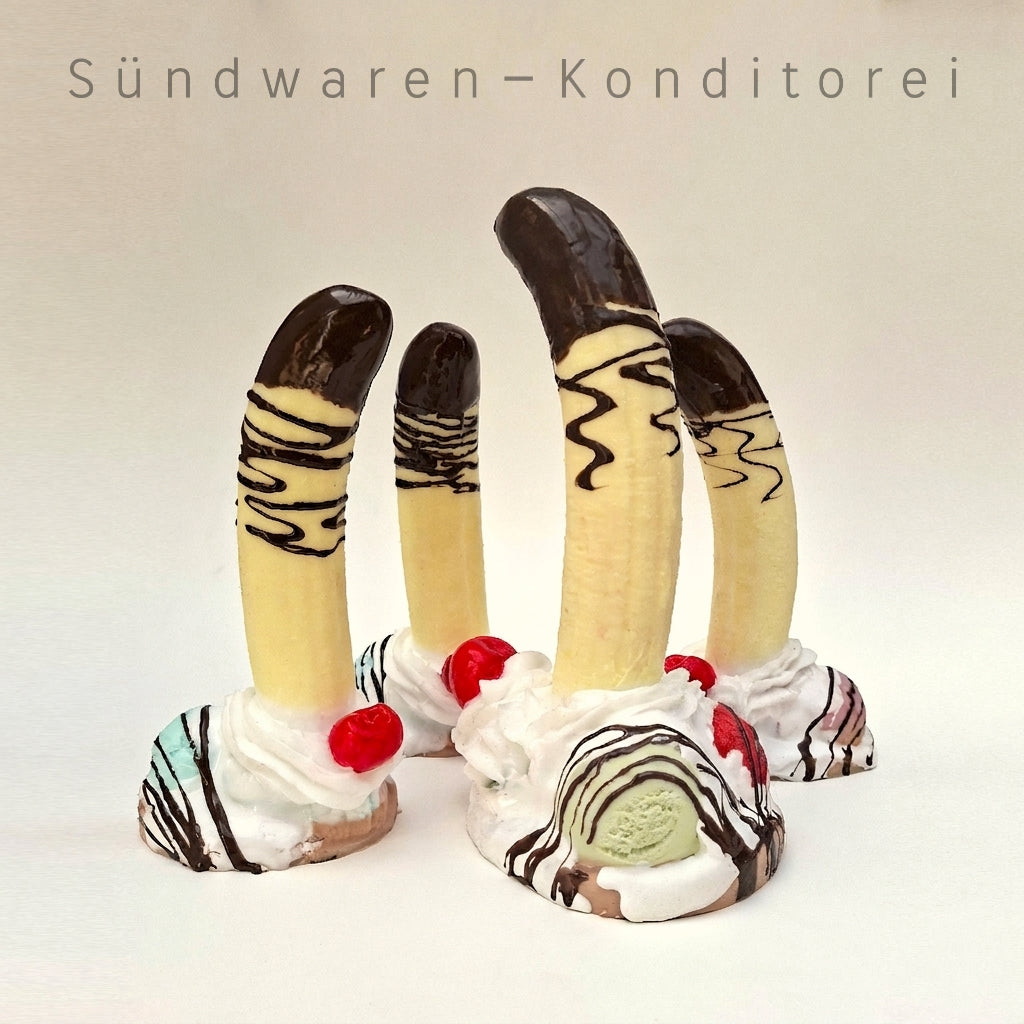 The Big Split - handgefertigter Silikondildo mit Saugnapf Sündwaren-Konditorei