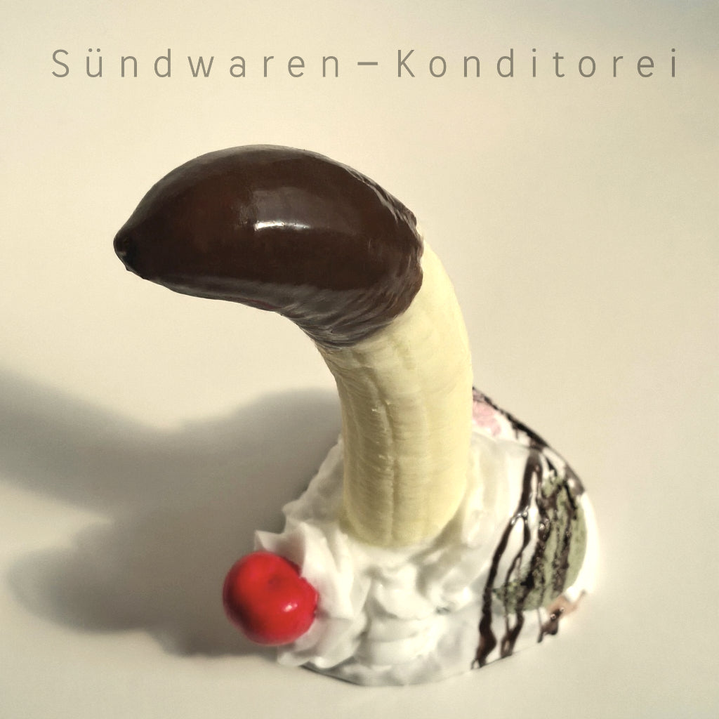 The Big Split - handgefertigter Silikondildo mit Saugnapf Sündwaren-Konditorei