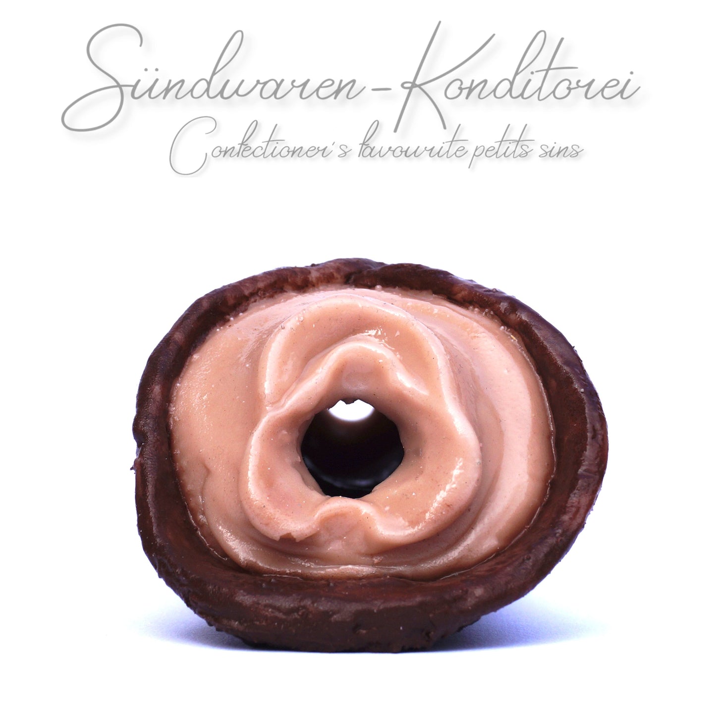 Cannolo Masturbator Schokolade - Nahaufnahme Textur - Sündwaren-Konditorei