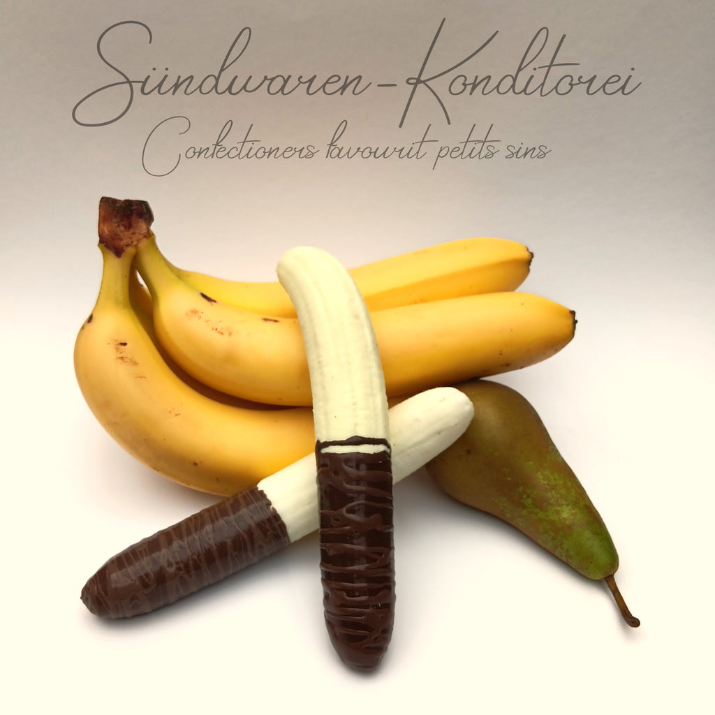 Große Banane Silikondildo – Seitenansicht, realistisches Bananendesign, körpersicheres Silikon