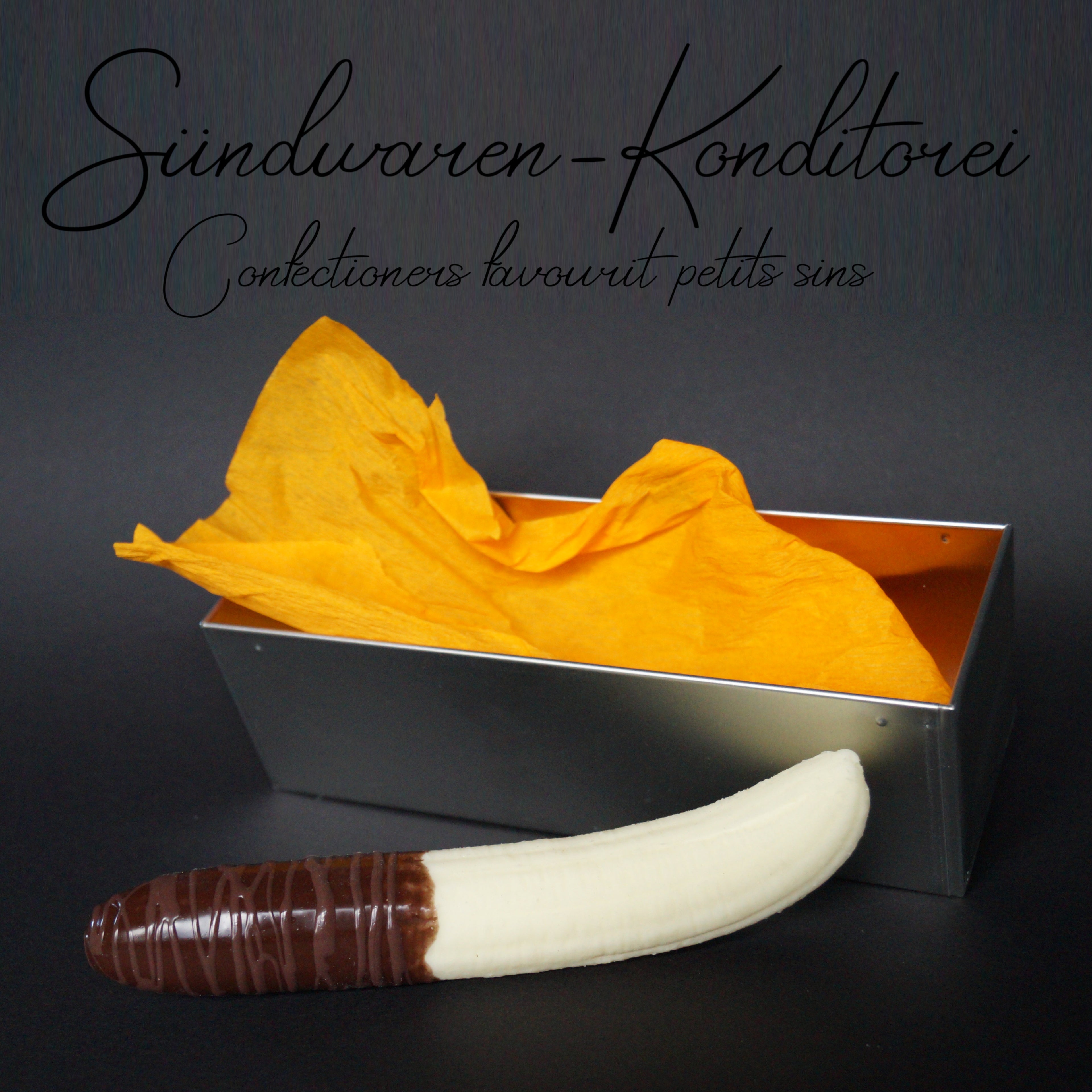Grosse Banane Silkondildo mit Verpackungsdose