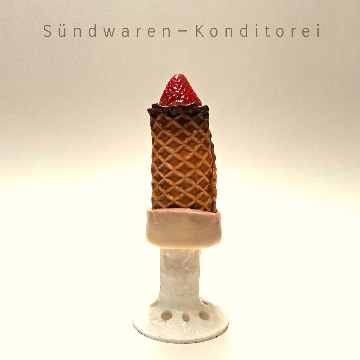 Waffeltürmchen Pullerstulpe - handgefertigte Penisvergrößerung aus Platinsilikon Sündwaren-Konditorei