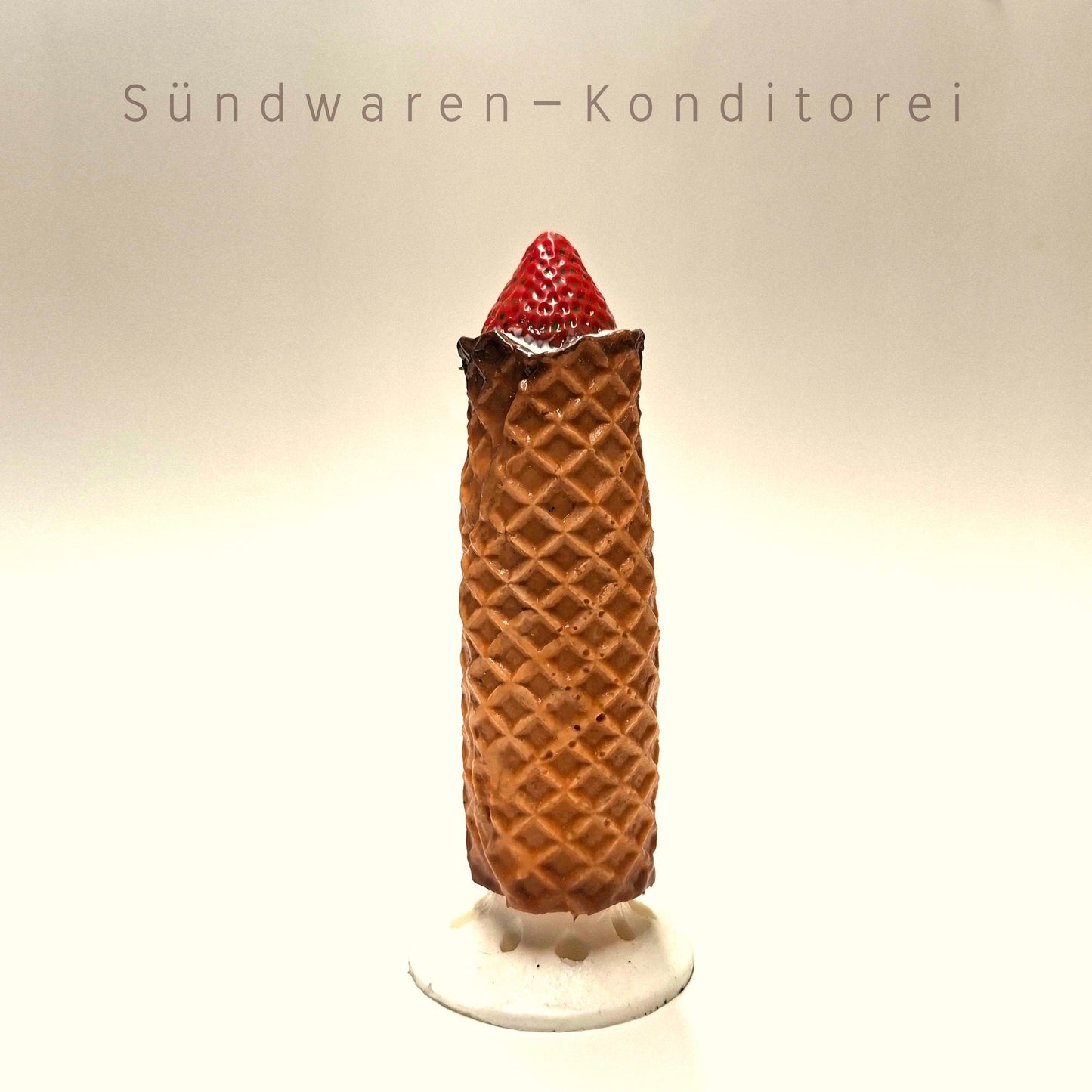 Waffeltürmchen Pullerstulpe - handgefertigte Penisvergrößerung aus Platinsilikon Sündwaren-Konditorei