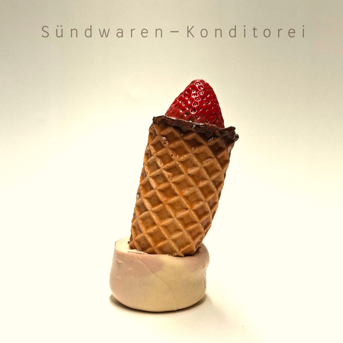 Waffeltürmchen Pullerstulpe - handgefertigte Penisvergrößerung aus Platinsilikon Sündwaren-Konditorei