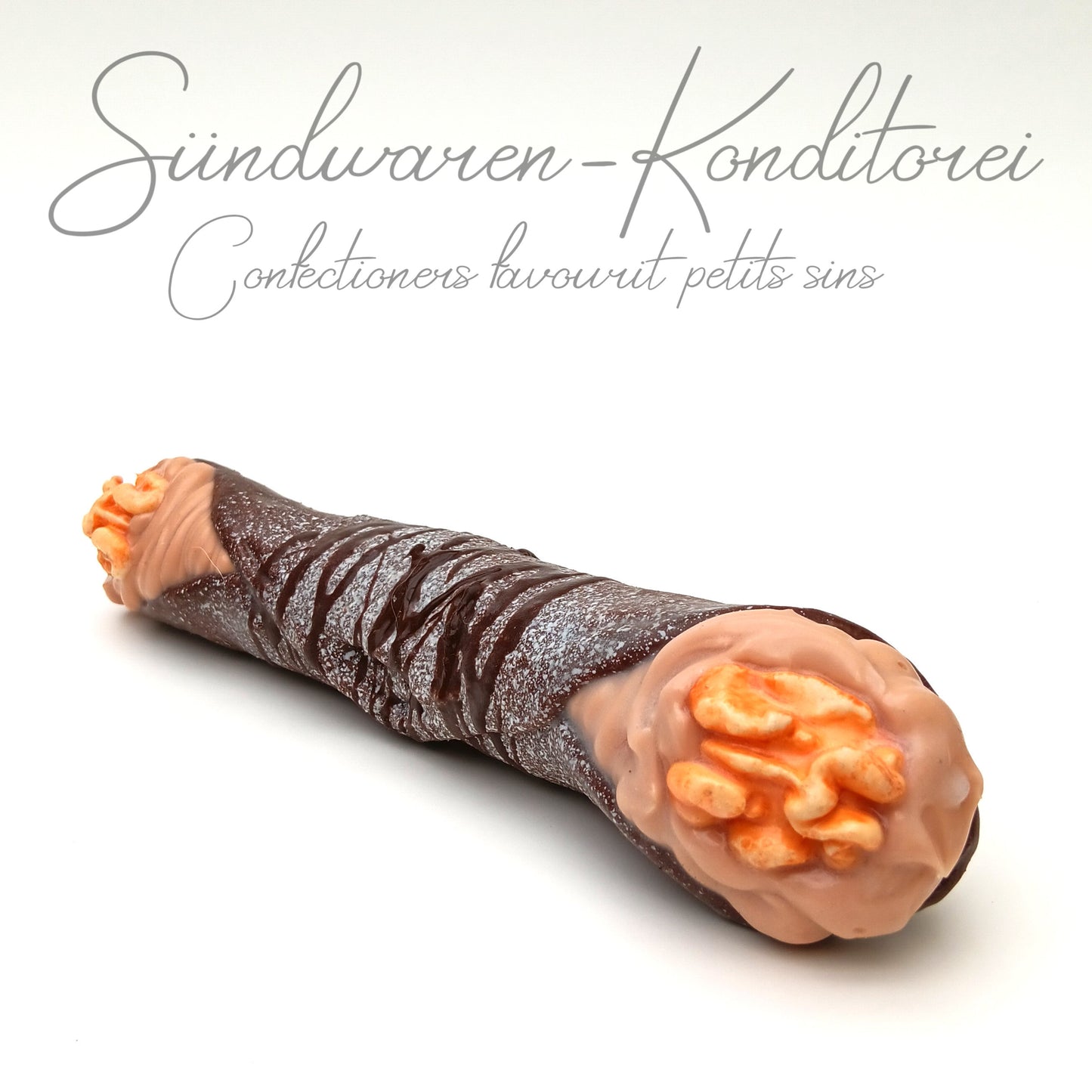 Premium Wallnuss Cannolo | Silikon-Dildo Handgefertigt