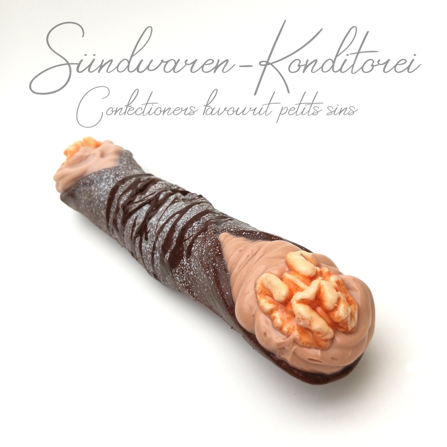 Premium Wallnuss Cannolo | Silikon-Dildo Handgefertigt