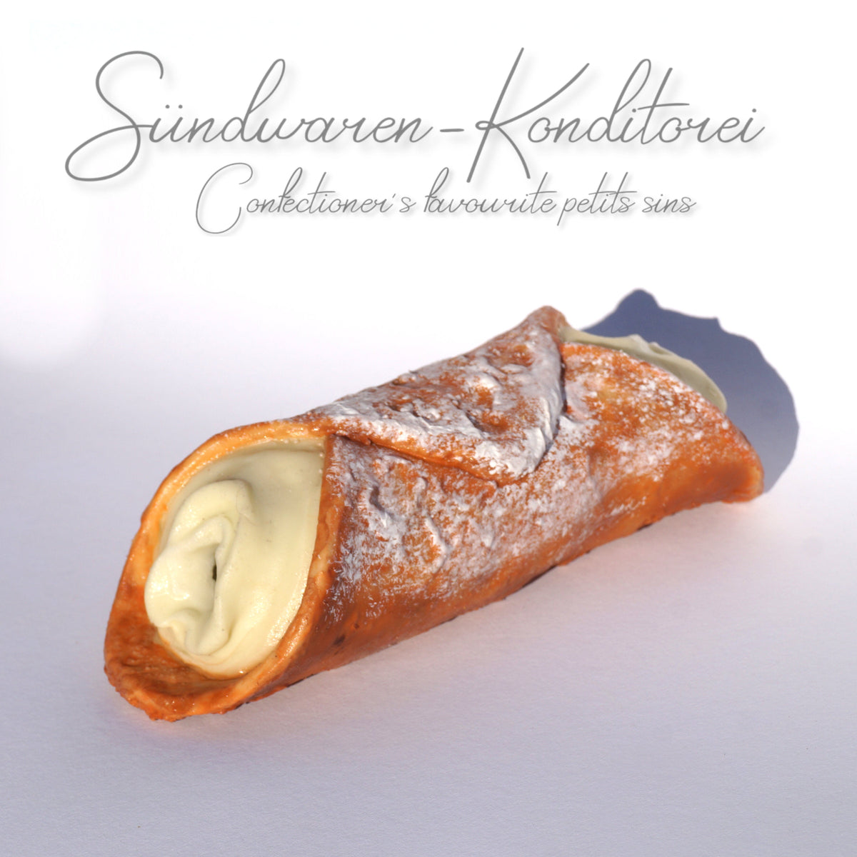 Pistacchio Cannolo - Detailansicht der Pistazien-Creme - Sündwaren-Konditorei
