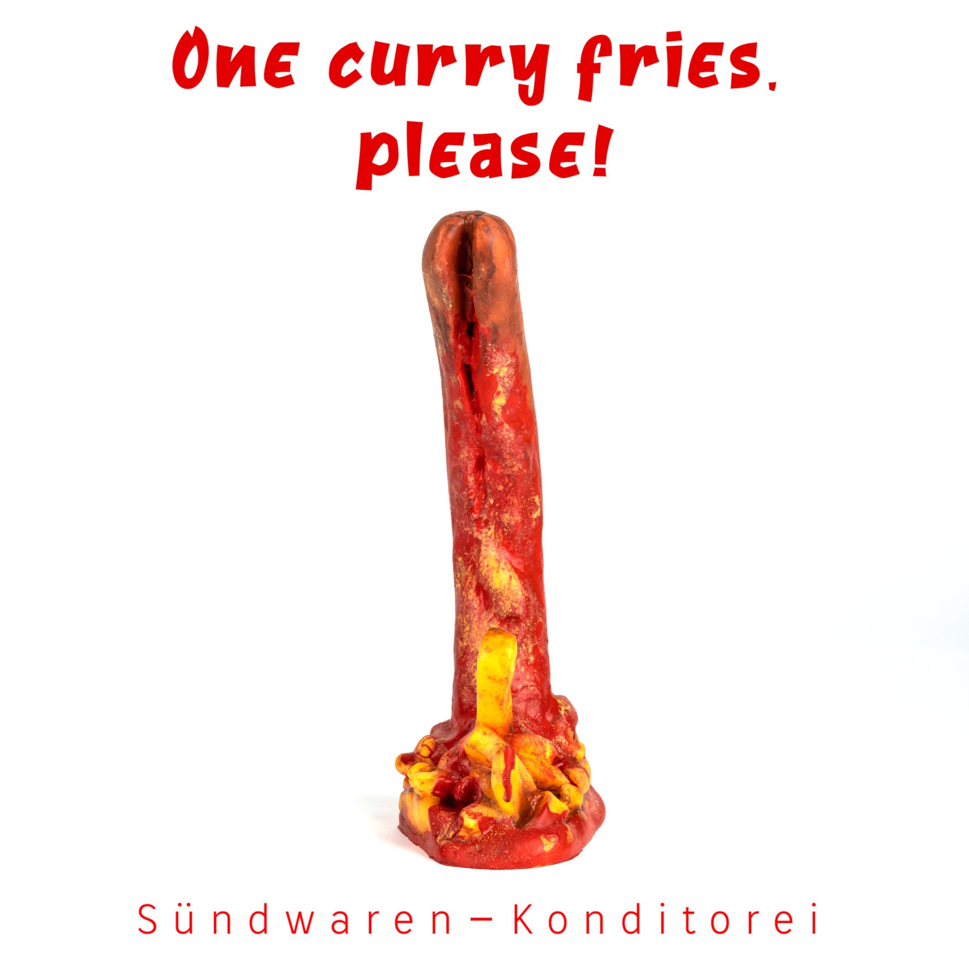 Einmal Curry Pommes, bitte! - unser Silikondildo für den großen Hunger Sündwaren-Konditorei