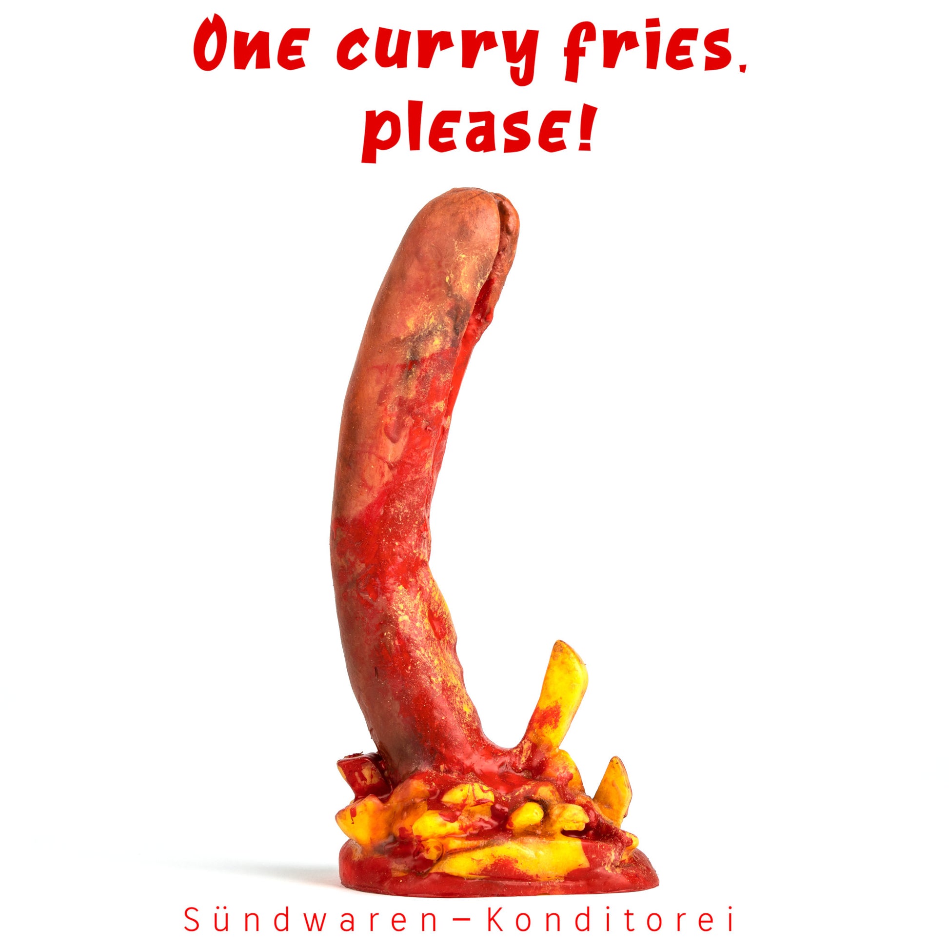 Einmal Curry Pommes, bitte! - unser Silikondildo für den großen Hunger Sündwaren-Konditorei