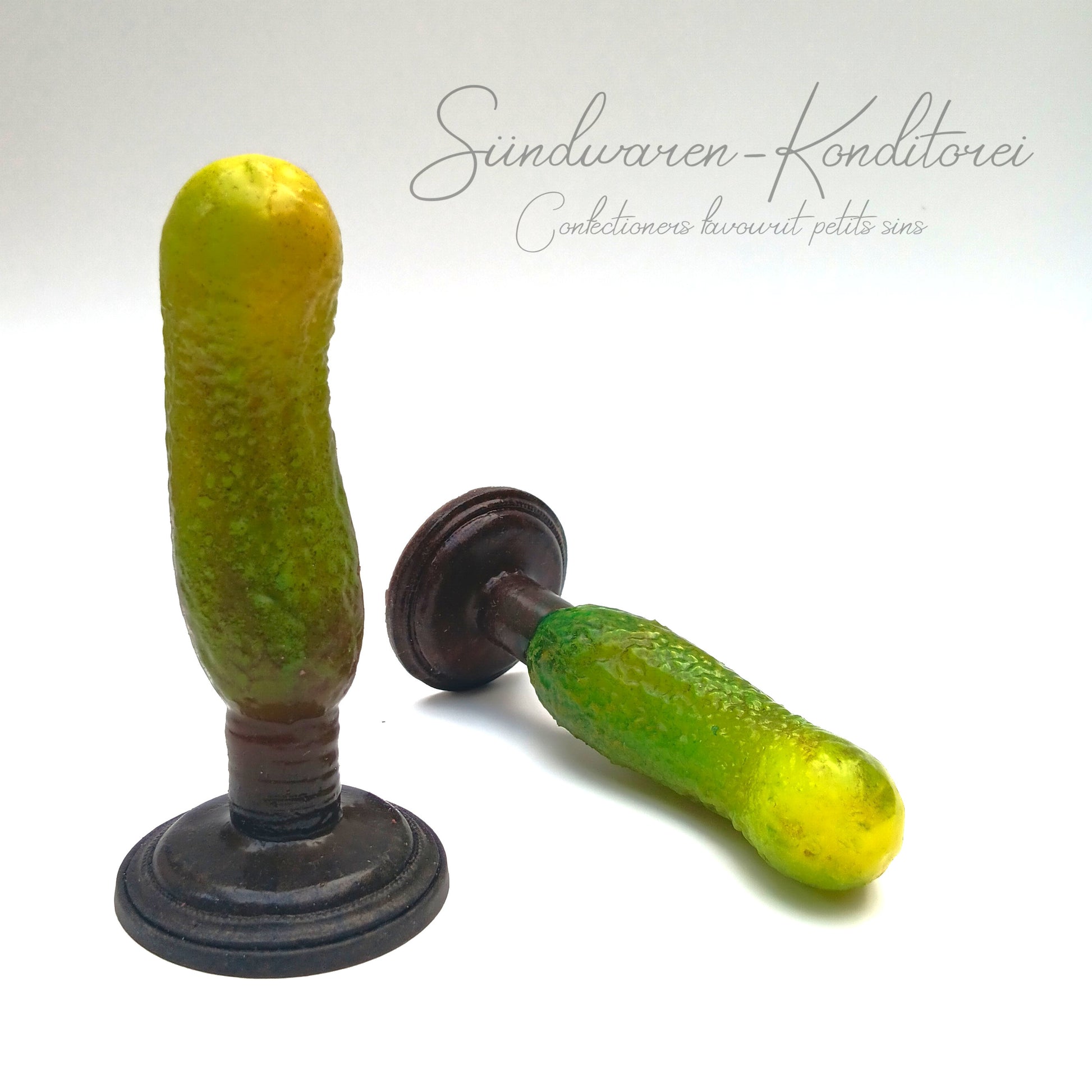 Saure Gurke Anal Plug - Seitenansicht body-safe Platinsilikon
