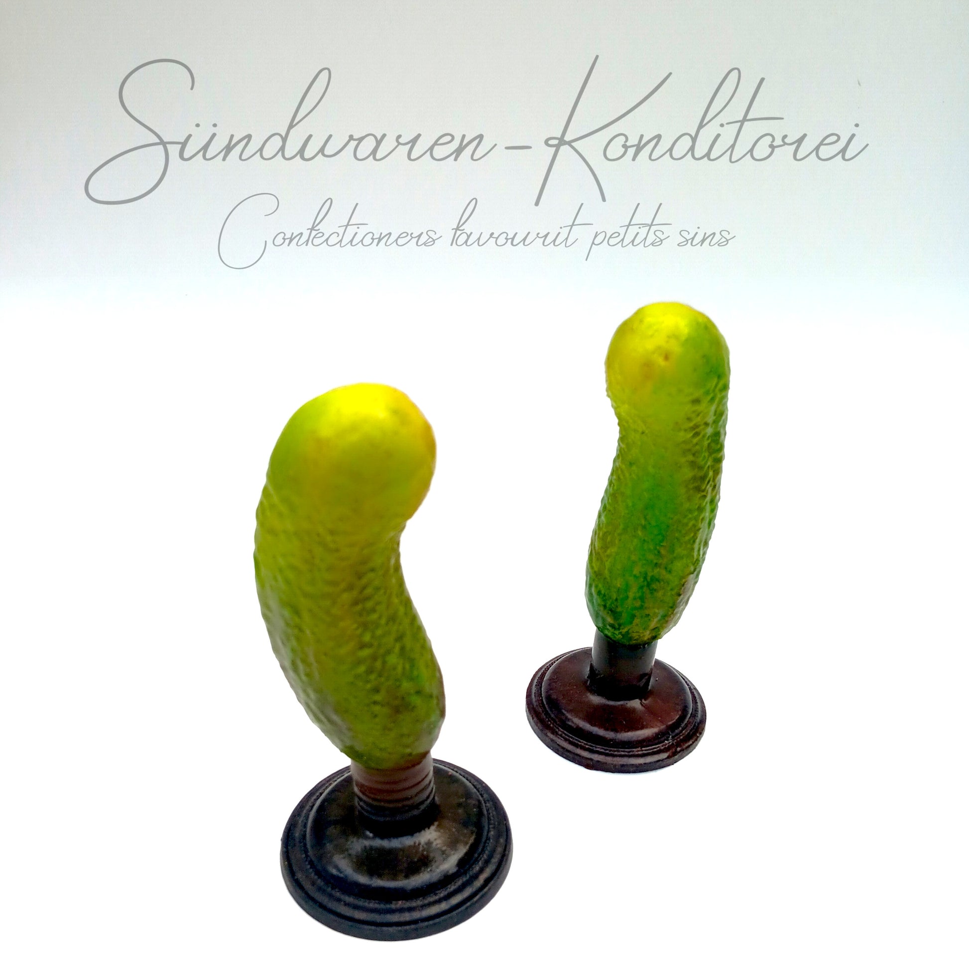 Veganer Gurken-Popostecker - Größenvergleich 13,5cm
