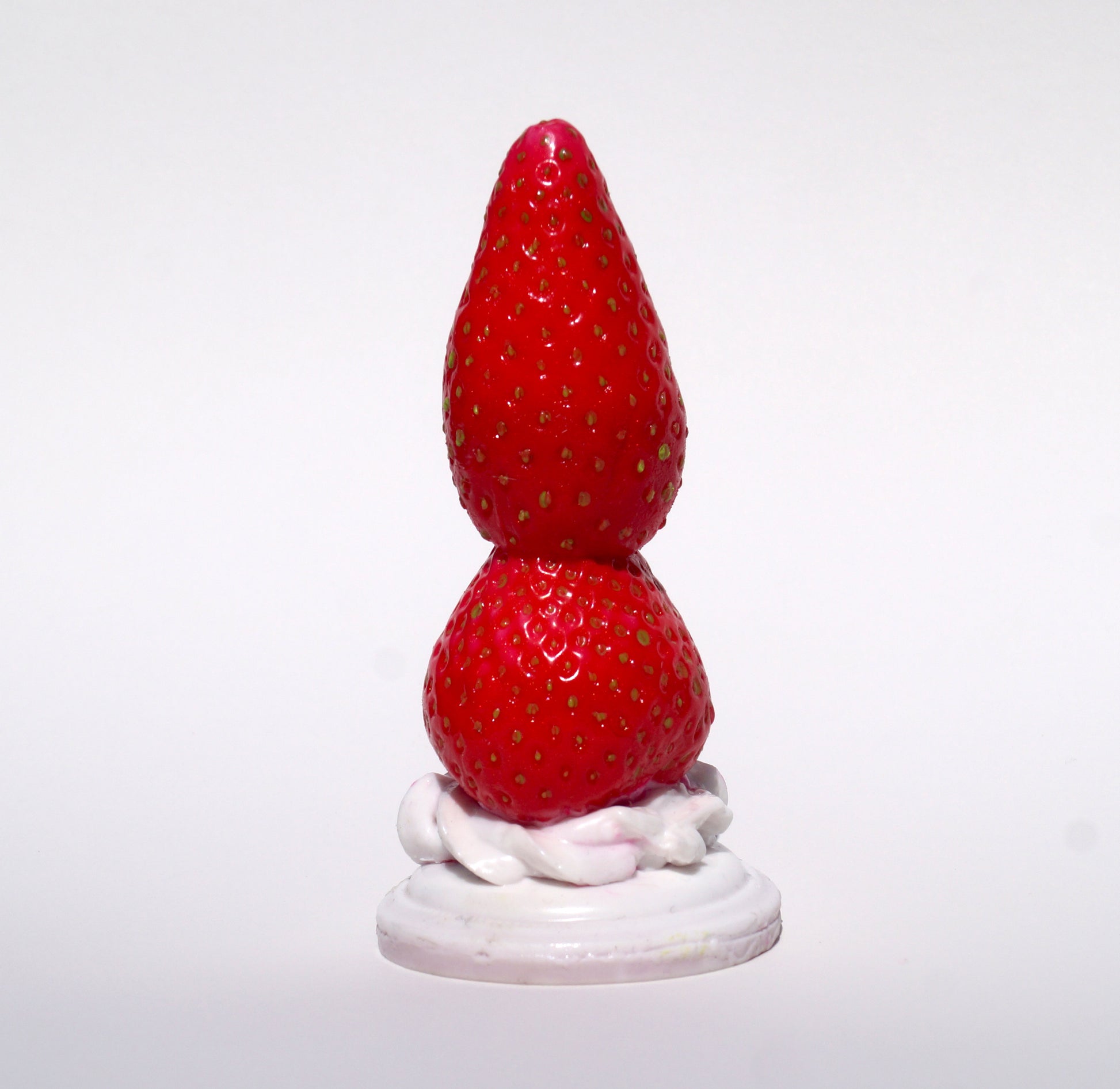 strawberry plug dildo handpainted