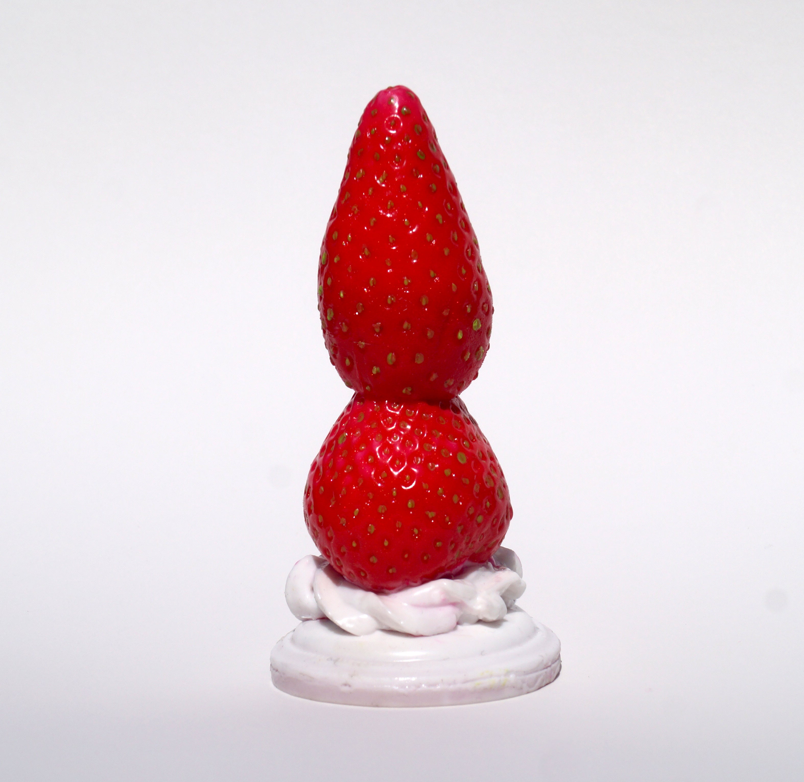 strawberry plug dildo handpainted