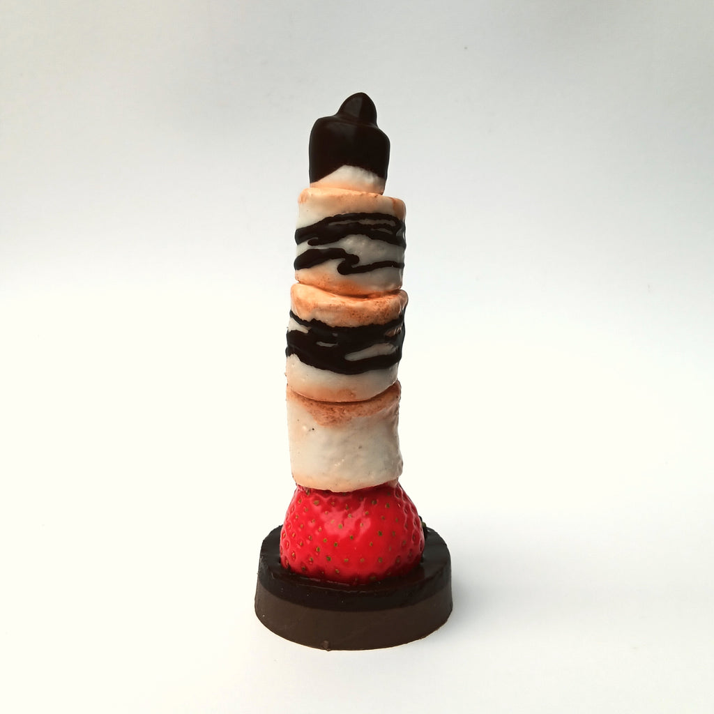 Handgefertigter Marshmallow Saugnapfdildo - Body-Safe Platinsilikon
