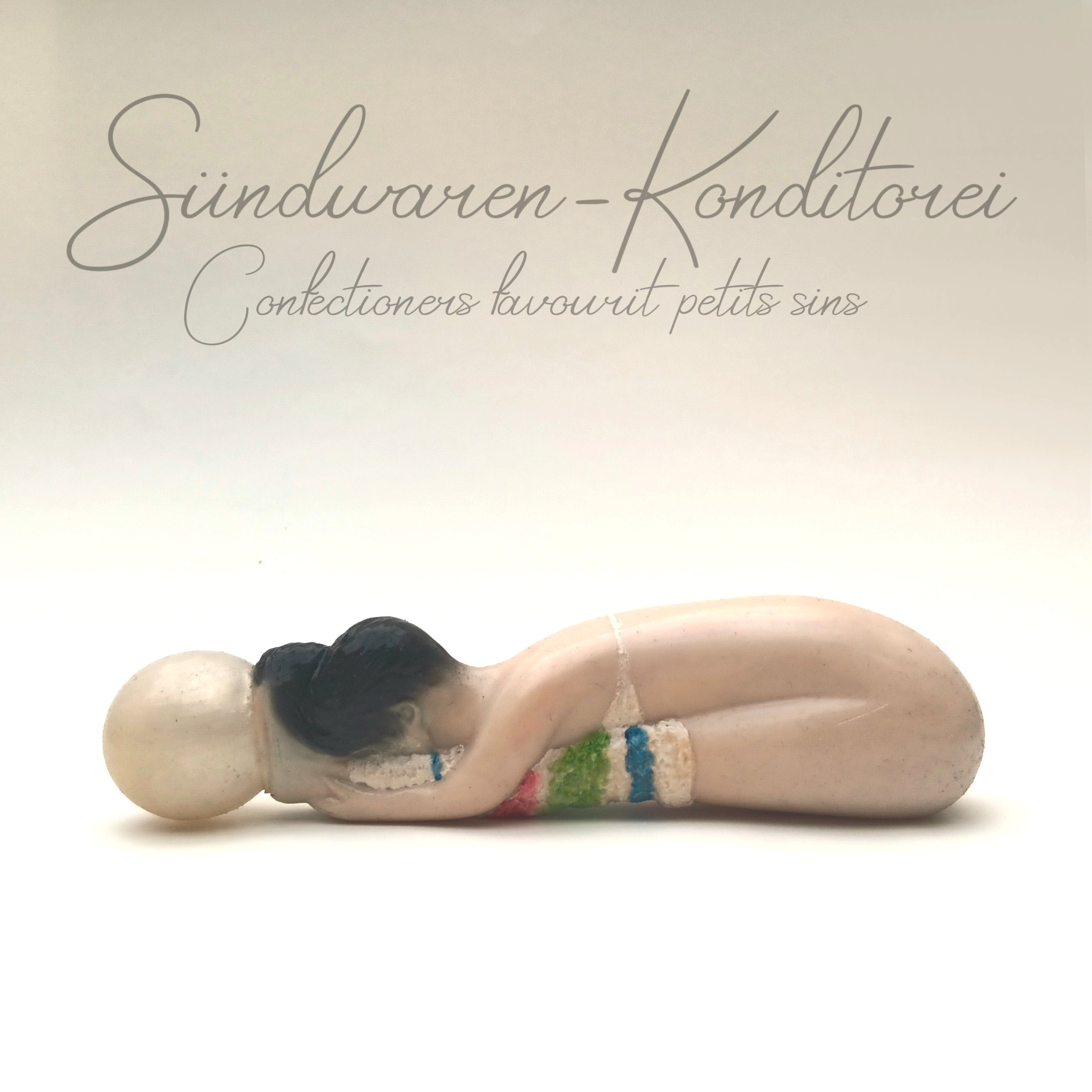 Ballerina well balanced mit Ringelsocken, Einzelstück – handgefertigter Silikondildo mit Saugnapf Sündwaren-Konditorei