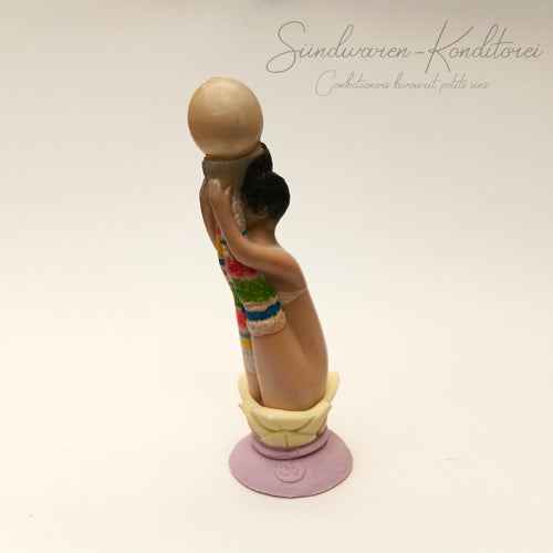 Ballerina well balanced mit Ringelsocken, Einzelstück – handgefertigter Silikondildo mit Saugnapf Sündwaren-Konditorei