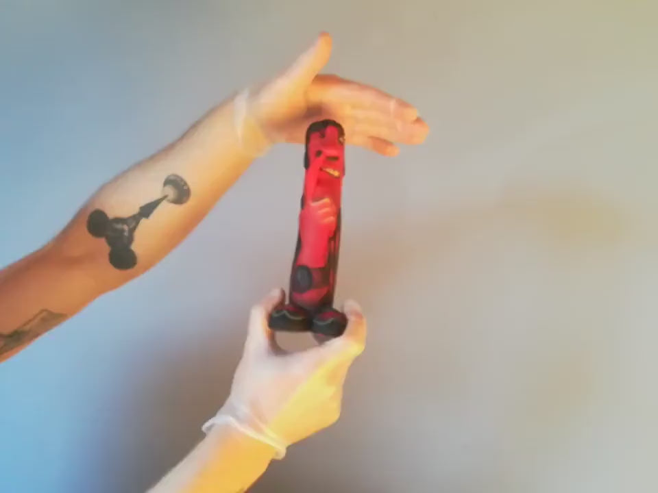 Inside Job - handmade silicone dildo with G-spot nose