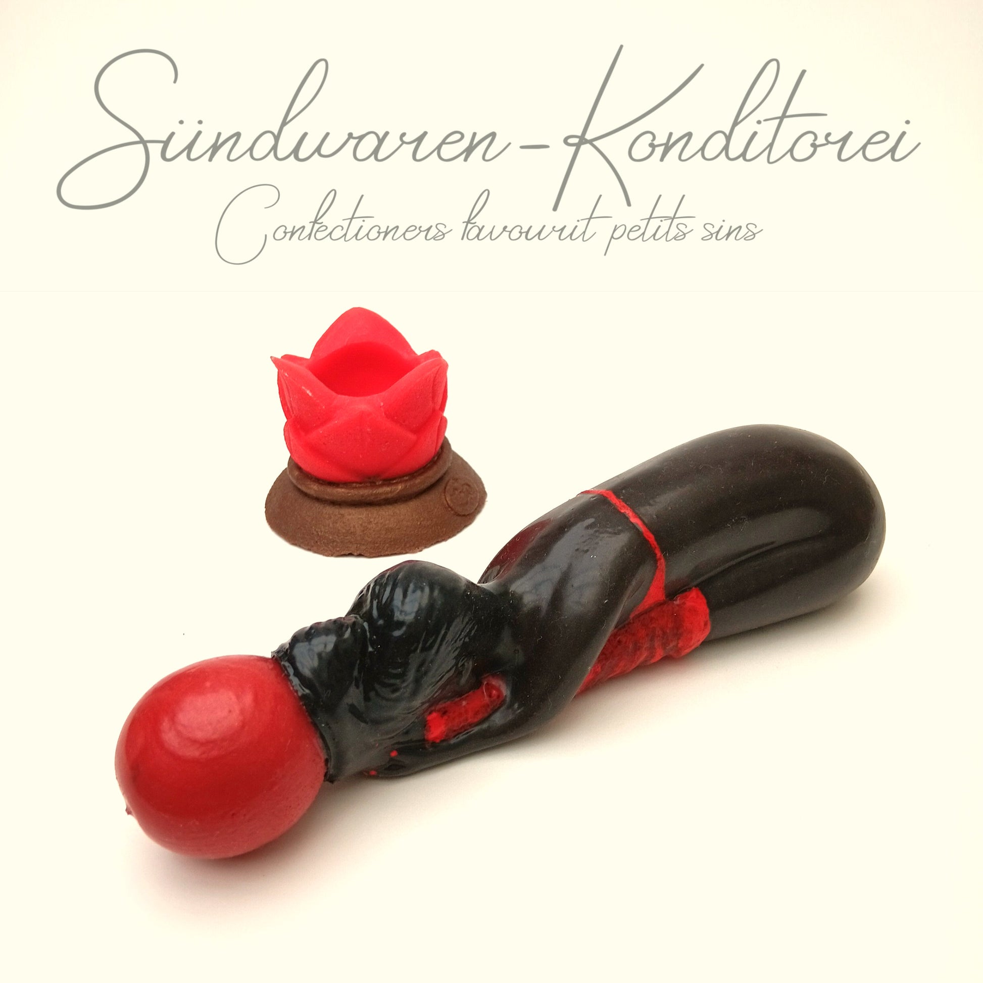 Ballerina well balanced Herzkönigin, Einzelstück – handgefertigter Silikondildo mit Saugnapf Sündwaren-Konditorei