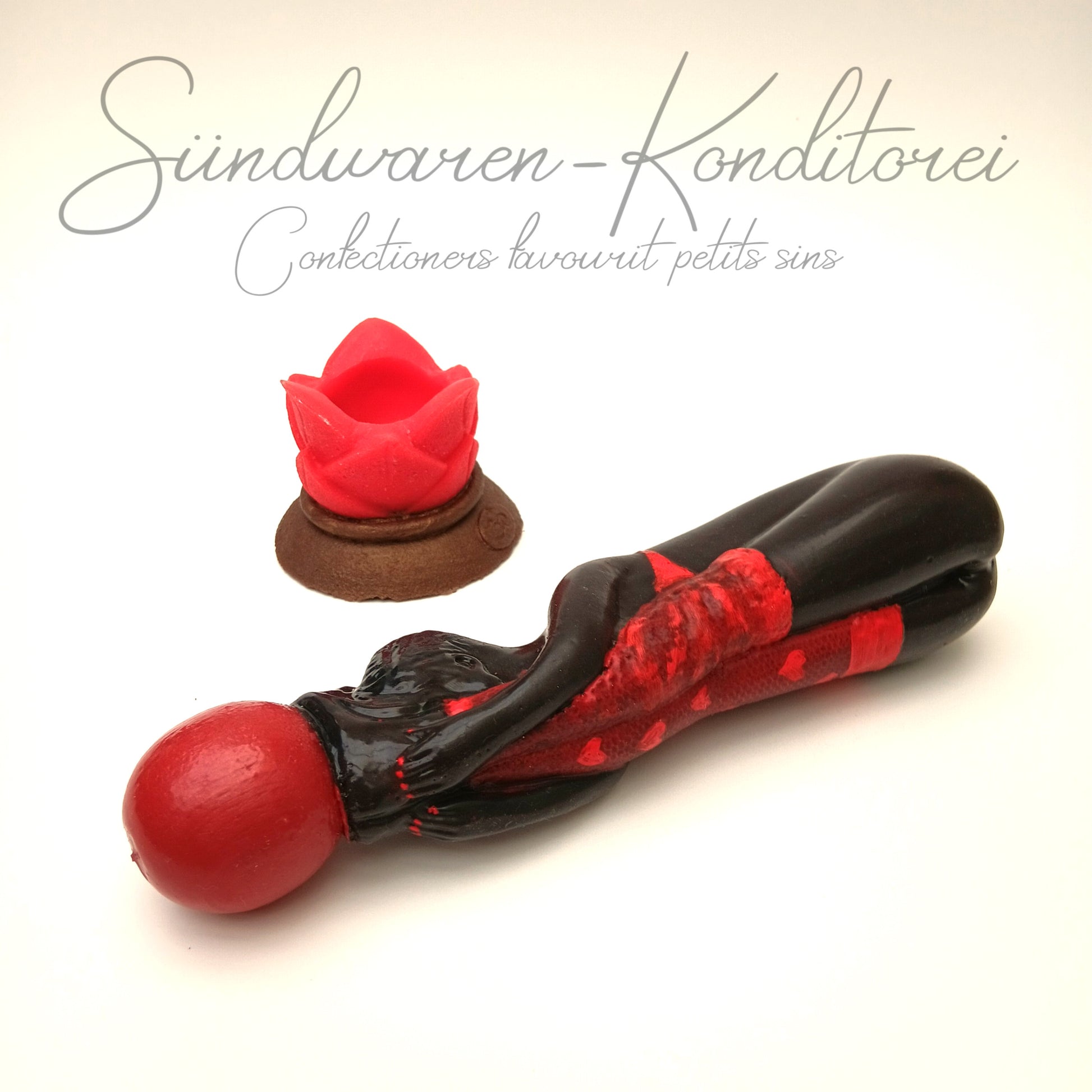 Ballerina well balanced Herzkönigin, Einzelstück – handgefertigter Silikondildo mit Saugnapf Sündwaren-Konditorei