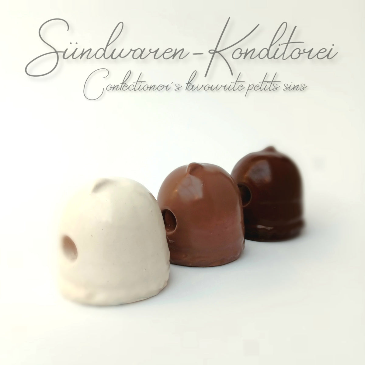 Schokokuss-Knebelball aus Platinsilikon - handgefertigt in Dessert-Ästhetik
