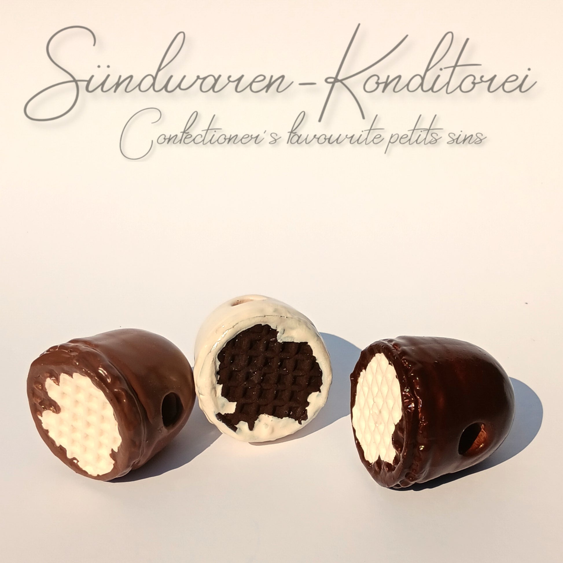 Handgefertigter Knebelball - Schokokuss-inspiriertes Design
