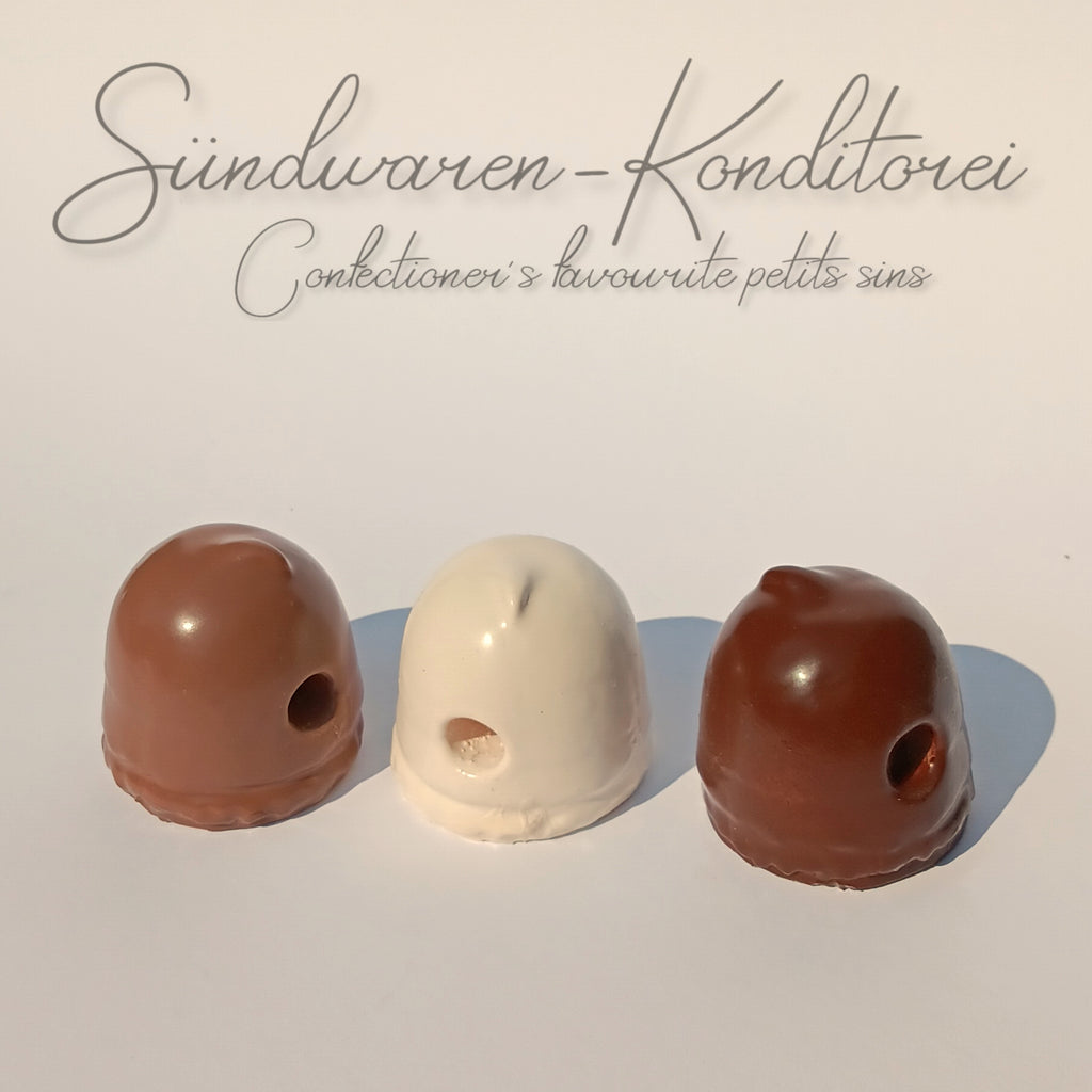 Schokokuss-Knebelball Platinsilikon - Nahaufnahme der Textur
