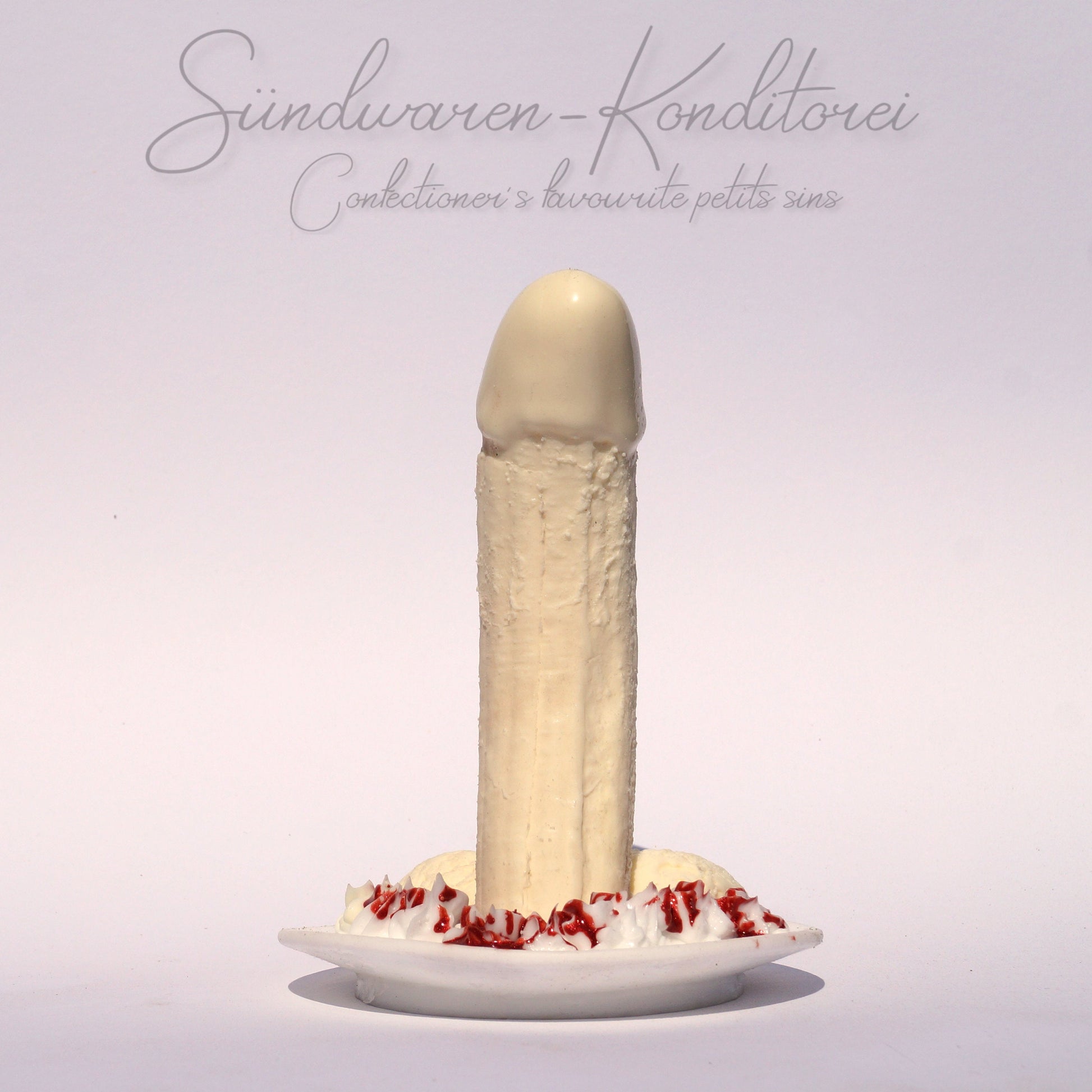 Bananasplit Saugnapfdildo - Seitenansicht mit Tokyo-Farbverlauf
