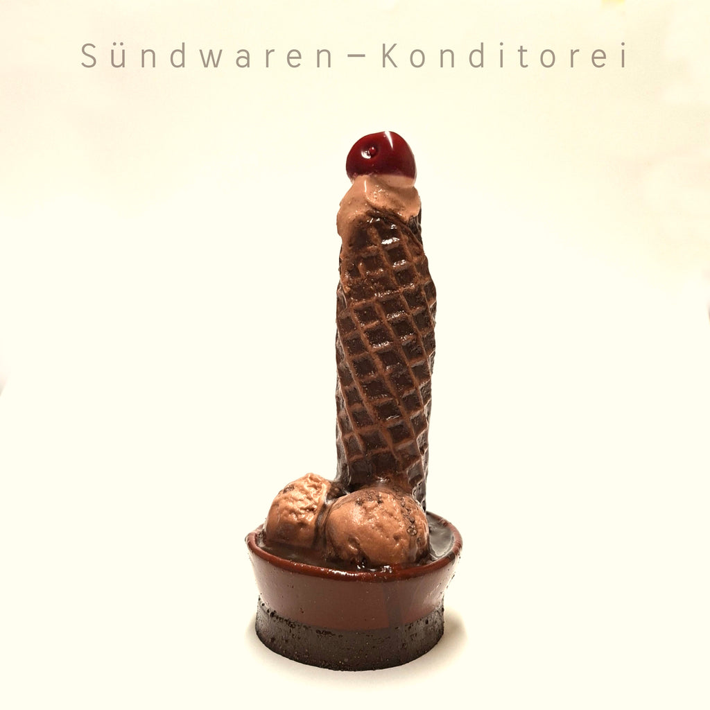 Schokowaffeltürmchen mit Saugnapf - knusprig cremige Versuchung Sündwaren-Konditorei