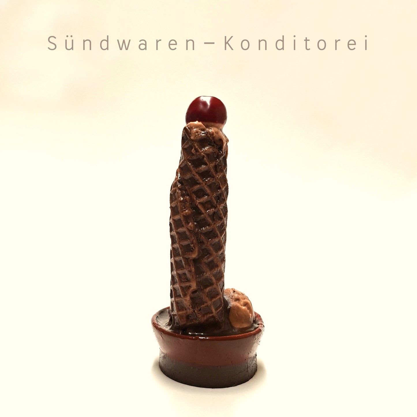 Schokowaffeltürmchen mit Saugnapf - knusprig cremige Versuchung Sündwaren-Konditorei